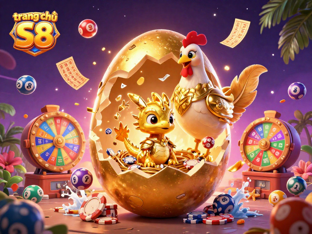 Experience the thrilling excitement at trang chủ S8 with a dynamic dragon scene bursting with lottery elements.