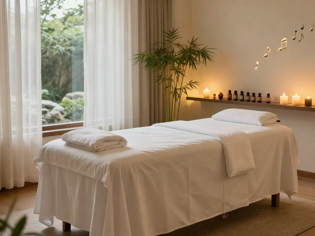 Inviting 송파출장마사지 room with calming ambiance and essential oils.